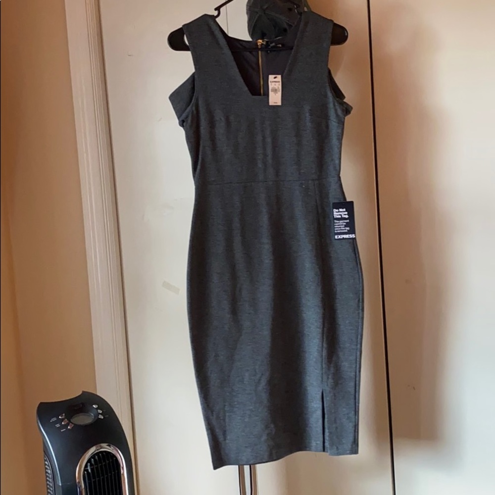 Grey tight business dress
